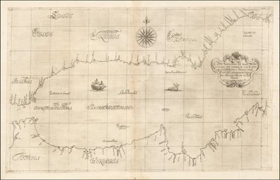 Carta del 1646 del Mediterraneo occidentale e di Gibilterra di Robert Dudley da Robert Dudley