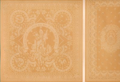 Lino damascato di Mr C. Faber, Stoccarda e Messrs. Burre Bros. Dumferline, 1863 da Robert Dudley