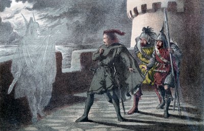 Amleto vede il fantasma di suo padre sulle mura del Castello di Elsinore da Robert Dudley
