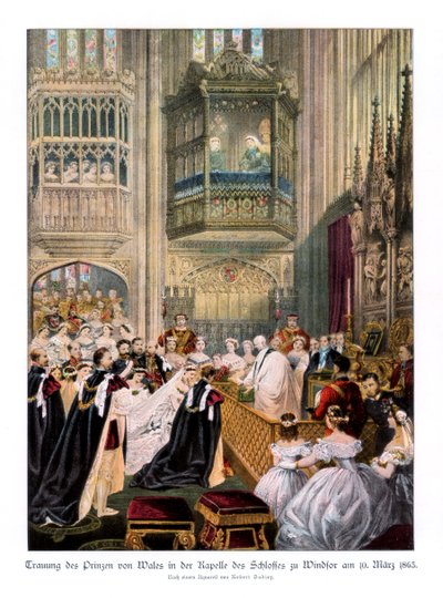 Matrimonio della Principessa Alexandra e del Principe Edoardo, Cappella di San Giorgio a Windsor, 10 marzo 1863 da Robert Dudley