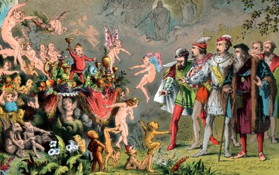 Scena da La Tempesta di Shakespeare, 1856-1858 da Robert Dudley