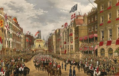Temple Bar, Londra, 7 marzo 1863 (incisione) da Robert Dudley