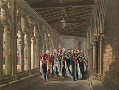 Chiostro del Decano, Windsor (cromolitografia) da Robert Dudley