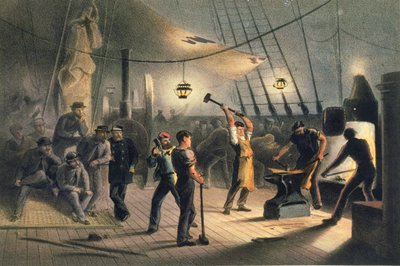 La fucina sul ponte della Great Eastern, la notte del 9 agosto da Robert Dudley
