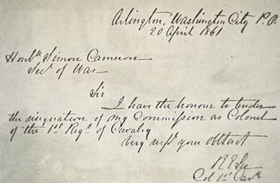 Lettera di dimissioni di Robert E. Lee dall