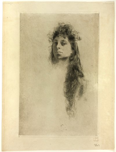 Testa di donna con capelli lunghi da Robert Frederick Blum