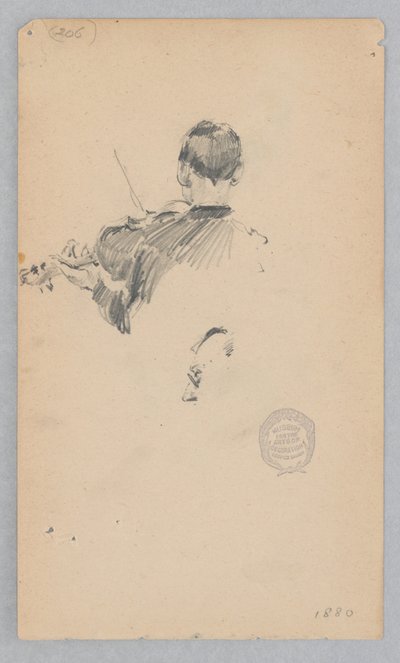 Musicista che suona il violino da Robert Frederick Blum