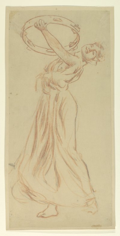Studio per Ragazza con tamburello, "Festival della vendemmia", Mendelssohn Glee Club, New York da Robert Frederick Blum
