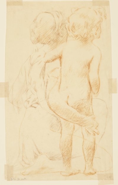Studio per una donna seduta con un bambino, "Festival della vendemmia," Mendelssohn Glee Club, New York, NY da Robert Frederick Blum
