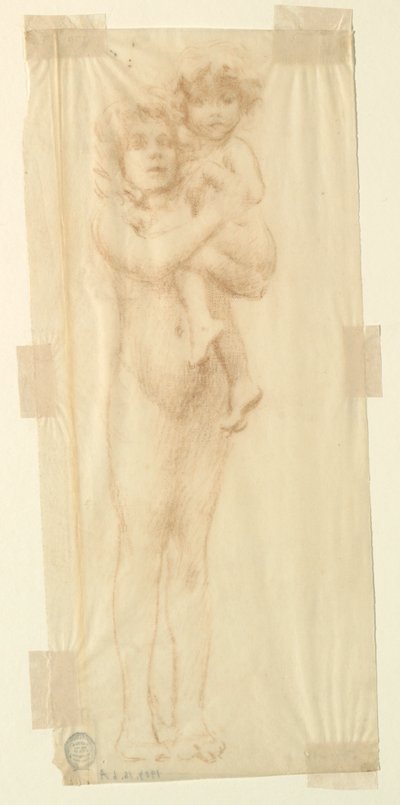 Studio per una Donna che Tiene un Bambino, "Festa della Vendemmia," Mendelssohn Glee Club, New York, NY da Robert Frederick Blum