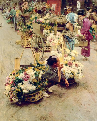 Il Mercato dei Fiori, Tokyo, 1892 da Robert Frederick Blum