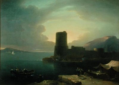 Il promontorio di Posillipo, nella baia di Napoli, con il Vesuvio sullo sfondo da Robert Freebairn
