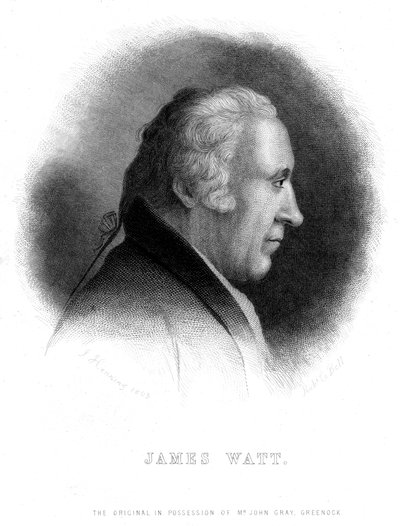 James Watt, ingegnere scozzese, XIX secolo da Robert G. Bell