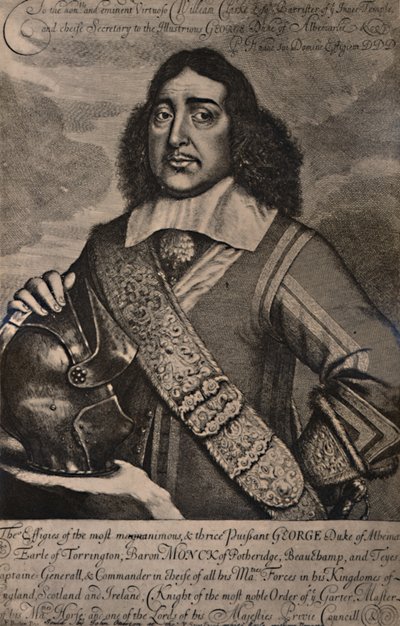 George Monck, 1° duca di Albemarle, soldato e statista inglese, 17° secolo 1894 da Robert Gaywood