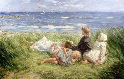 Gabbiani e mari zaffiro, 1912 da Robert Gemmell Hutchison