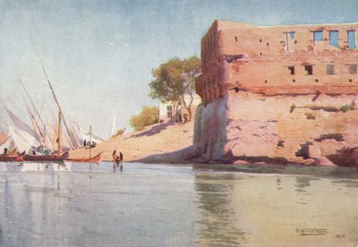 Un palazzo in rovina a Mit Gamr, c1880, 1904 da Robert George Talbot Kelly