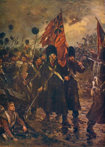 Salvataggio dei colori: le guardie alla battaglia di Inkerman, 1854 da Robert Gibb