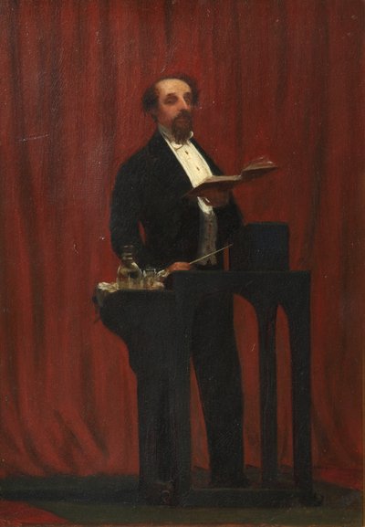 Charles Dickens che legge in pubblico, 1858 da Robert Hannah