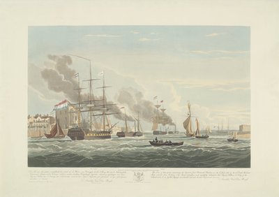 Partenza di dodici navi mercantili olandesi dal porto di Portsmouth, 1833 (tavola 2) da Robert Havell (II)