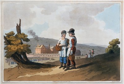 Bambini lavoratori in fabbrica, 1814 da Robert Havell