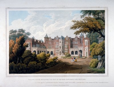Holland House, Kensington, Londra, 1817 da Robert Havell
