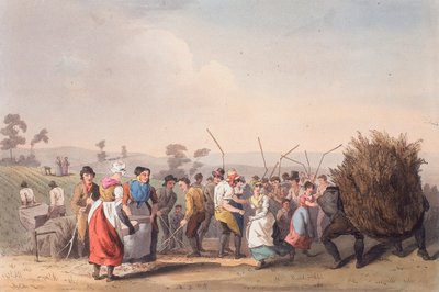 Trebbiatura del Rape, 1 novembre 1813 da Robert Havell