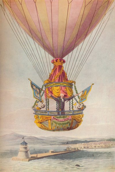 Sadler sopra il faro, Dublino, XIX secolo da Robert Havell