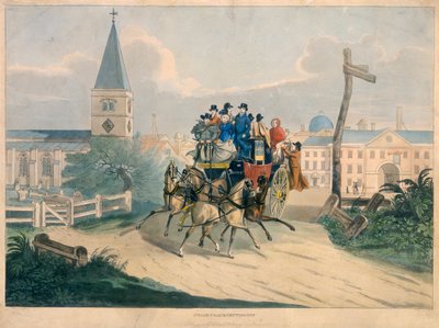 Partenza della diligenza, inizio XIX secolo da Robert Havell