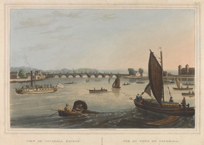 Vista del Ponte di Vauxhall da Robert Havell