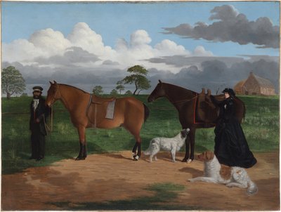 Mrs Adolphus Sceales con Black Jimmie alla Merrang Station da Robert Hawker Dowling