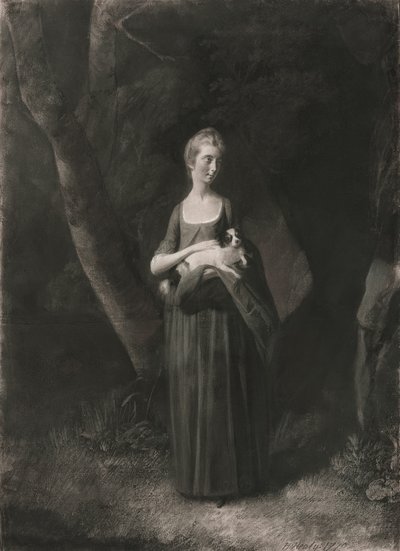 Miss Cunningham tiene in braccio il suo Spaniel King Charles da Robert Healy
