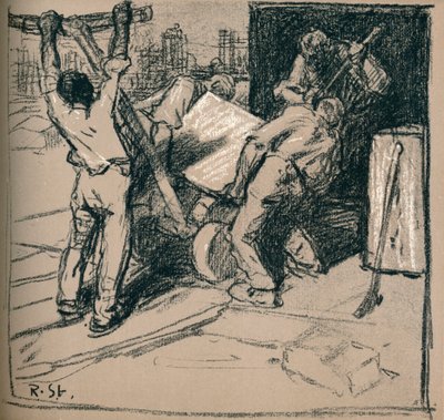 Cavatori, c. 1900-1902 da Robert Hermann Sterl