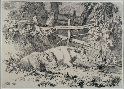 Bovini a riposo, 1807 da Robert Hills