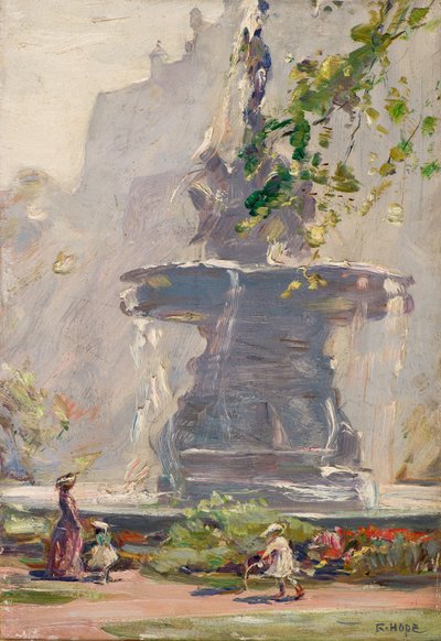 La fontana, Princes Street Gardens, Edimburgo da Robert Hope