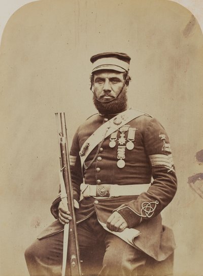 Sergente di colore J. Stanton, Royal Sappers and Miners, 1856 da Robert Howlett