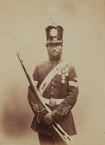 Sergente Maggiore John Paul, Royal Sappers and Miners, 1856 da Robert Howlett