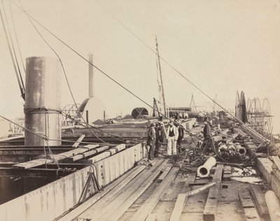 Scena sul ponte del Great Eastern da Robert Howlett