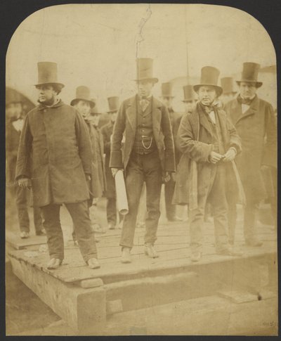 [Ritratto di gruppo: J. Scott Russell, Henry Wakefield, Isambard Kingdom Brunel, Lord Derby] da Robert Howlett