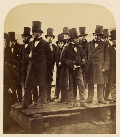 I. K. Brunel e altri osservano il tentativo di varo della «Great Eastern» da Robert Howlett