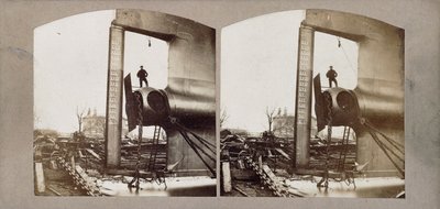 La nave a vapore Leviathan alias The Great Eastern, in costruzione, c.1857 da Robert Howlett