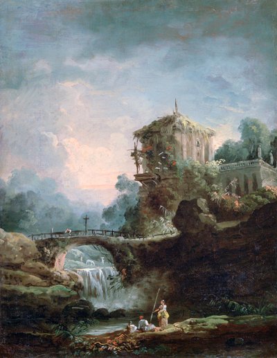 Paesaggio con Cascata da Robert Hubert