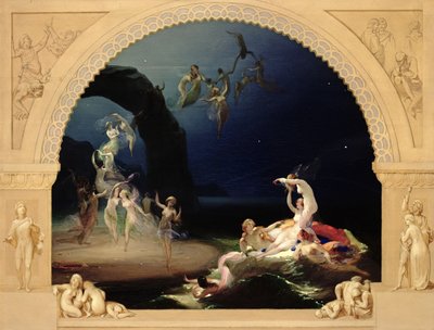 Vieni su queste sabbie gialle (pannello) da Robert Huskisson