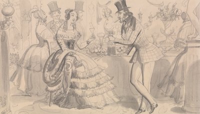 Rinfresco pubblico in alta società da Robert Isaac Cruikshank