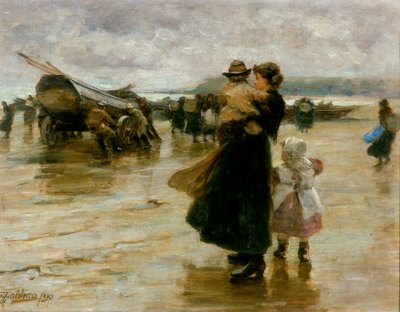 Traino delle barche, 1890 da Robert Jobling