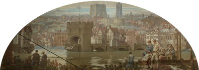 Newcastle upon Tyne da Gateshead - La grande alluvione, AD 1771 da Robert John Scott Bertram
