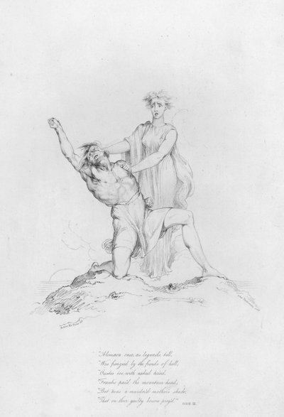 Anacreonte, Ode IX (incisione) da Robert Kerr (after) Porter