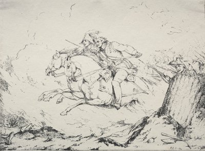 Specimens of Polyautography: Carica di Cavalleria, 1803 da Robert Kerr Porter