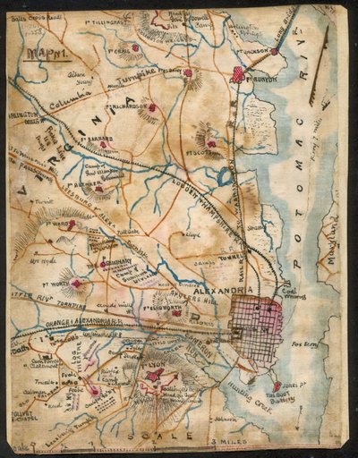 Mappa di Alexandria, Virginia LOC gvhs01.vhs00032 da Robert Knox Sneden