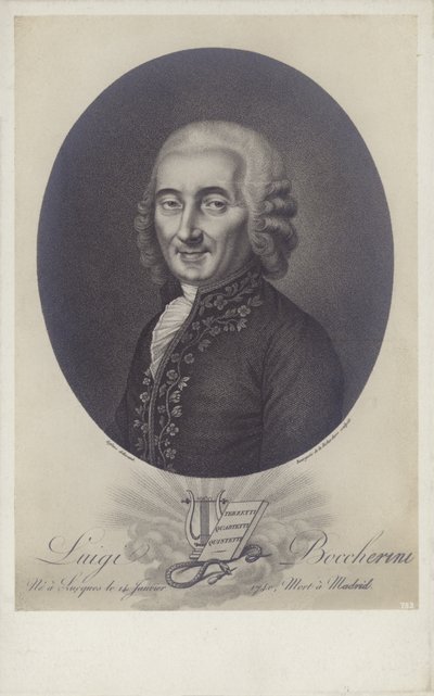 Luigi Boccherini, compositore e violoncellista italiano (1743-1805) da Robert Lefevre