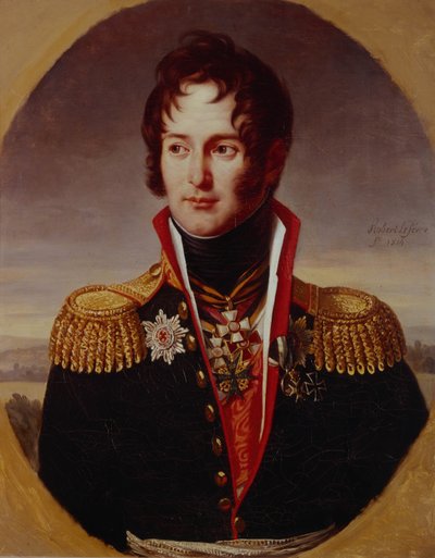 Ritratto di Pyotr Alexandrovich Chicherin 1778-1848, 1814 da Robert Lefevre